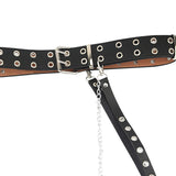 Maxbell Gothic Women Waist Chain Belt for Girls Dress Lightweight for Parties Tassel Double row single Belt