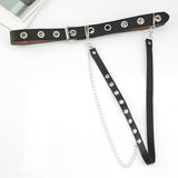 Maxbell Gothic Women Waist Chain Belt for Girls Dress Lightweight for Parties Tassel Single row single Belt
