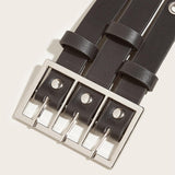 Maxbell Three Grommet Belt Eyelet Belt PU Leather Punk Waist Belt for Corset Dress