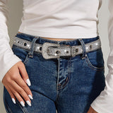 Maxbell 40.6inch Women PU Leather Waist Belt Trousers Jeans Pin Buckle Waist Band