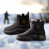 Maxbell Women's Winter Snow Boots Warm Lined Anti Skid for Fishing Trekking Hiker 37 black