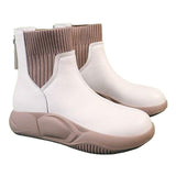 Maxbell Winter Snow Boots Insulated Ankle Boots Autumn Fashion for Walking Trail beige 37