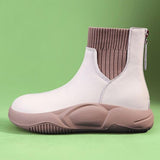 Maxbell Winter Snow Boots Insulated Ankle Boots Autumn Fashion for Walking Trail beige 37