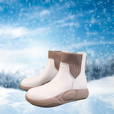 Maxbell Winter Snow Boots Insulated Ankle Boots Autumn Fashion for Walking Trail beige 37