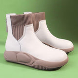 Maxbell Winter Snow Boots Insulated Ankle Boots Autumn Fashion for Walking Trail beige 37