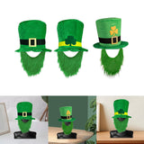 Maxbell ST Patricks day Hat for Adults W/ Beard Costume Rectangular