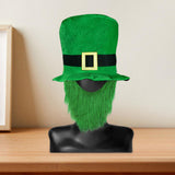 Maxbell ST Patricks day Hat for Adults W/ Beard Costume Rectangular