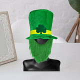 Maxbell ST Patricks day Hat for Adults W/ Beard Costume Green Leaf