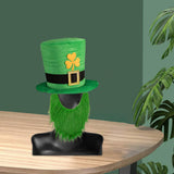 Maxbell ST Patricks day Hat for Adults W/ Beard Costume Yellow Leaf