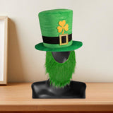 Maxbell ST Patricks day Hat for Adults W/ Beard Costume Yellow Leaf