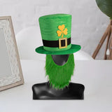 Maxbell ST Patricks day Hat for Adults W/ Beard Costume Yellow Leaf