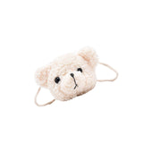 Maxbell Fashion Bear Plush Shoulder Bag Casual Women for Party Birthday Street White