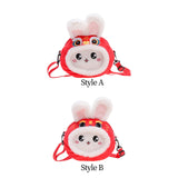 Maxbell 3D Girls Shoulder Bag Plush Purse Cosplay Handbag Wallet Women Bunny Bags Style A