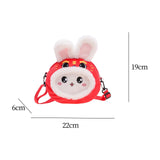 Maxbell 3D Girls Shoulder Bag Plush Purse Cosplay Handbag Wallet Women Bunny Bags Style B