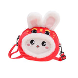 Maxbell 3D Girls Shoulder Bag Plush Purse Cosplay Handbag Wallet Women Bunny Bags Style B