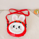 Maxbell 3D Girls Shoulder Bag Plush Purse Cosplay Handbag Wallet Women Bunny Bags Style B