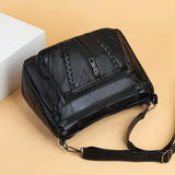 Maxbell Soft PU Leather Shoulder Bag Shopping Bag Multi Pockets Lady Casual Satchel