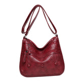 Maxbell Women Shoulder Bag Medium Large Capacity Simple Fashion Lightweight Red