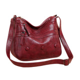 Maxbell Women Shoulder Bag Medium Large Capacity Simple Fashion Lightweight Red