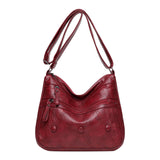Maxbell Women Shoulder Bag Medium Large Capacity Simple Fashion Lightweight Red