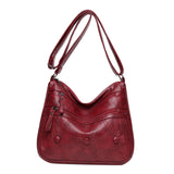 Maxbell Women Shoulder Bag Medium Large Capacity Simple Fashion Lightweight Red