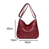 Maxbell Women Shoulder Bag Medium Large Capacity Simple Fashion Lightweight Red