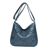Maxbell Women Shoulder Bag Medium Large Capacity Simple Fashion Lightweight Blue