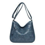 Maxbell Women Shoulder Bag Medium Large Capacity Simple Fashion Lightweight Blue