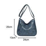 Maxbell Women Shoulder Bag Medium Large Capacity Simple Fashion Lightweight Blue