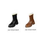 Maxbell Women's Winter Boots Zipper Closure Ankle Booties Casual Non Slip Shoes 35 Black