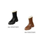 Maxbell Women's Winter Boots Zipper Closure Ankle Booties Casual Non Slip Shoes 35 Black