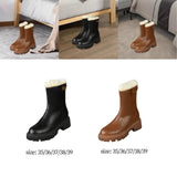 Maxbell Women's Winter Boots Zipper Closure Ankle Booties Casual Non Slip Shoes 35 Black