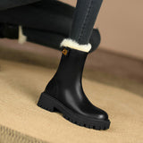 Maxbell Women's Winter Boots Zipper Closure Ankle Booties Casual Non Slip Shoes 36 Black