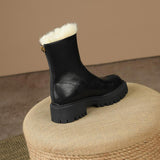 Maxbell Women's Winter Boots Zipper Closure Ankle Booties Casual Non Slip Shoes 39 Black