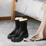 Maxbell Women's Winter Boots Zipper Closure Ankle Booties Casual Non Slip Shoes 39 Black