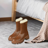 Maxbell Women's Winter Boots Zipper Closure Ankle Booties Casual Non Slip Shoes 37 Brown