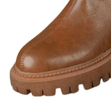 Maxbell Women's Winter Boots Zipper Closure Ankle Booties Casual Non Slip Shoes 39 Brown