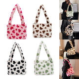 Maxbell Fashion Hobo Plush Bag Tote Pouch Purse Heart Shoulder Bag for Vacation Pink