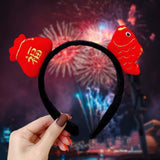 Maxbell Chinese New Year Headband Headwear Decoration for Women Girls Masquerade Style A