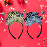 Maxbell 2023 Happy New Year Headband Unisex Hair Hoop for Birthday Holiday Child Aureate