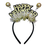 Maxbell 2023 Happy New Year Headband Unisex Hair Hoop for Birthday Holiday Child Aureate