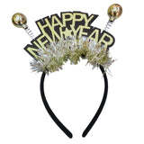 Maxbell 2023 Happy New Year Headband Unisex Hair Hoop for Birthday Holiday Child Aureate