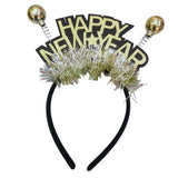 Maxbell 2023 Happy New Year Headband Unisex Hair Hoop for Birthday Holiday Child Aureate