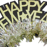 Maxbell 2023 Happy New Year Headband Unisex Hair Hoop for Birthday Holiday Child Aureate
