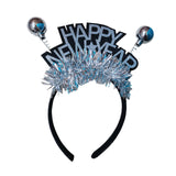 Maxbell 2023 Happy New Year Headband Unisex Hair Hoop for Birthday Holiday Child Argent