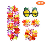 Maxbell Hawaiian Necklace Costume Set Beach Womens Fancy Dress Dress Decor Headband Multicolor