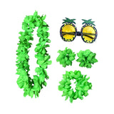 Maxbell Hawaiian Necklace Costume Set Beach Womens Fancy Dress Dress Decor Headband Green