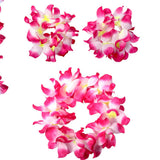 Maxbell Hawaiian Necklace Costume Set Beach Womens Fancy Dress Dress Decor Headband Rose Red