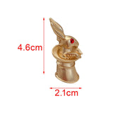 Maxbell Alloy Rabbit Brooch Breastpin Jewelry Bunny Lapel Pin for Coat Backpacks Hat StyleA