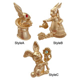 Maxbell Alloy Rabbit Brooch Breastpin Jewelry Bunny Lapel Pin for Coat Backpacks Hat StyleA